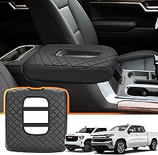 Photo 1 of Zxiaochun Center Console Cover Compatible with 2019 2020 2021 2022 2023 2024 Chevy Silverado/GMC Sierra Accessories Jump Seat Console Armrest Lid Leather Protective Cover