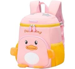 Photo 1 of EANLOLY Toddler Backpack, 3D Cute Cartoon Animal Preschool Kids Backpack, with Chest Strap & Bottle Holder, Neoprene Waterproof Bookbag, School Lunch Backpack for Boys Girls, 