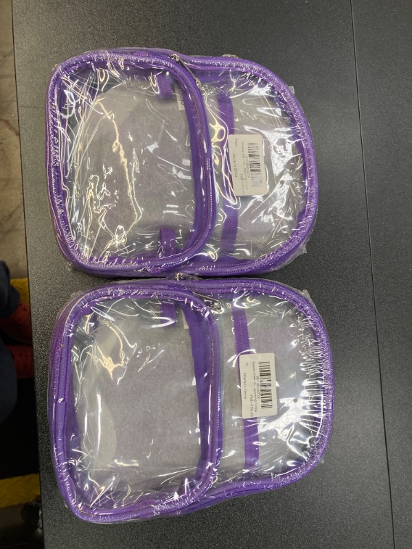 Photo 2 of 2 PACK BUNDLE///Mossio Clear Mini Backpack Stadium Approved, With Reinforced Straps & Front Pocket - Perfect for School, Security & Sporting Purple