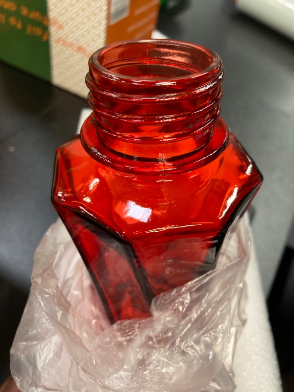 Photo 1 of Billion Sky Hummingbird Feeder for Outdoors, Minimalist Bottle Shape, 6 Simulation Flowers Feeding Ports, 13 fl.oz, Hanging for Garden Yard, Rustproof, Red(Ant Moat Included)