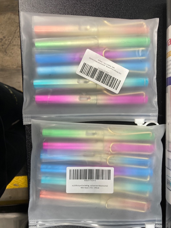 Photo 2 of MISC OFFICE SUPPLY BUNDLE//COLORFUL PENS WITH TIPS, VINYL FOR CIRCUIT MACHINE AND HANGER ORGANIZER