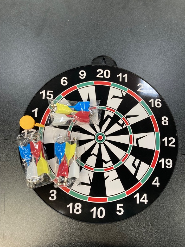 Photo 4 of 2 PACK BUNDLE//SEE PHOTOS///Doloowee 14 PCS Double-Sided Magnetic Kids Dart Board Set, Large Size Boys Toys Dartboards with 12 Darts//ROCKET AND MONSTER