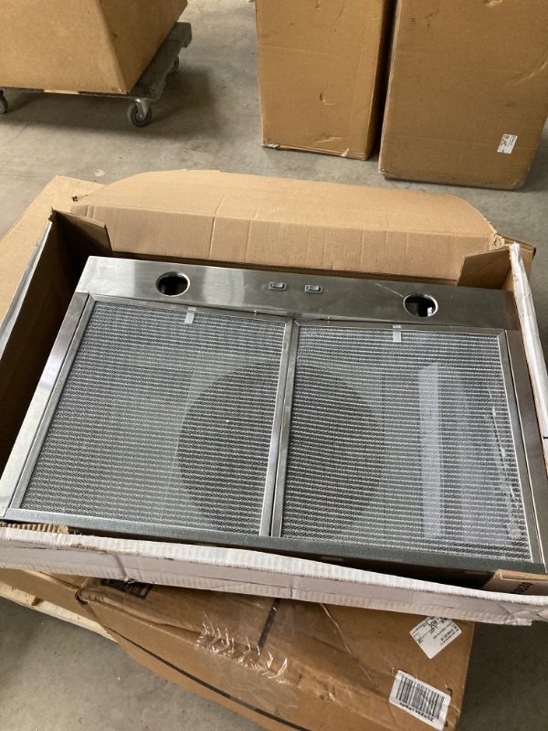 Photo 1 of Broan-NuTone BCSD130SS Glacier Range Hood with Light, Exhaust Fan for Under Cabinet, Stainless Steel, 30-inch, 300 Max Blower CFM Stainless Steel 30-Inch