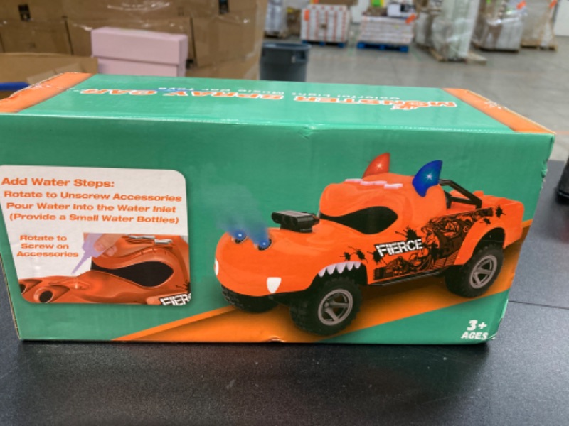 Photo 2 of Dinosaur Toys for Boy Toys - Dino Monster Spray Truck for Boys | Dynamic Kids Toys with Three Modes Game Spray Light | Toddler Toy Cars for Age 3 4 5 6 7 Boy Girl Gift | Dinosaur Toys for Kids 3-5 5-7 Orange