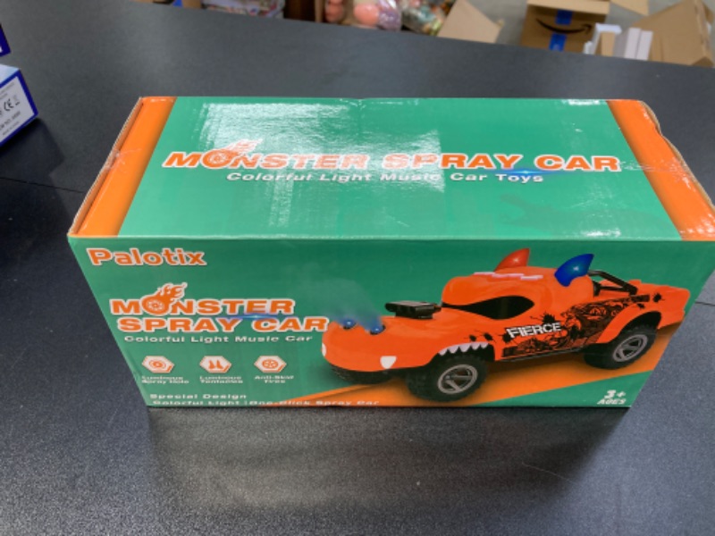 Photo 1 of Dinosaur Toys for Boy Toys - Dino Monster Spray Truck for Boys | Dynamic Kids Toys with Three Modes Game Spray Light | Toddler Toy Cars for Age 3 4 5 6 7 Boy Girl Gift | Dinosaur Toys for Kids 3-5 5-7 Orange