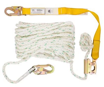 Photo 1 of 50 ft. Fall Protection Rope Lifeline with Lanyard