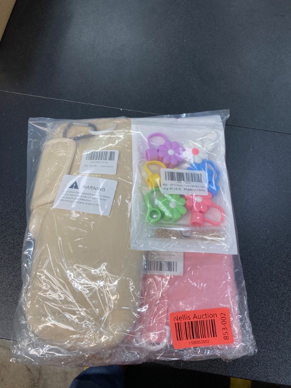 Photo 1 of 2 PACK BUNDLE OF STANLEY WATER BOTTLE BAGS/CARRIER AND A PACK OF STRAW TOPPERS