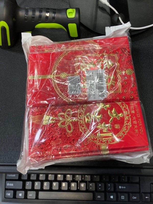 Photo 2 of 2 PIECE HOLIDAY DEAL! Winlyn 120 Pcs 6 Designs Chinese Hong Bao Lucky Money Envelopes Asian Red Envelopes Red Packets Lai See Packet Cash Envelopes Red Pockets for Lunar New Year Wedding Birthday Year of the Dragon 2024 Style-5