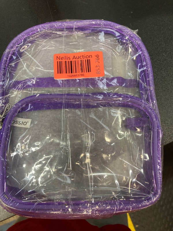 Photo 3 of 2 PACK BUNDLE///Mossio Clear Mini Backpack Stadium Approved, With Reinforced Straps & Front Pocket - Perfect for School, Security & Sporting Purple