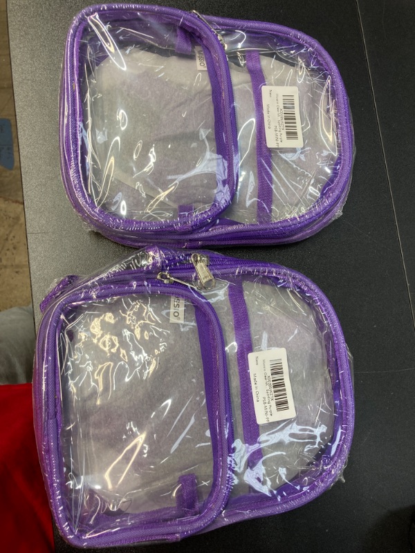 Photo 2 of 2 PACK BUNDLE///Mossio Clear Mini Backpack Stadium Approved, With Reinforced Straps & Front Pocket - Perfect for School, Security & Sporting Purple