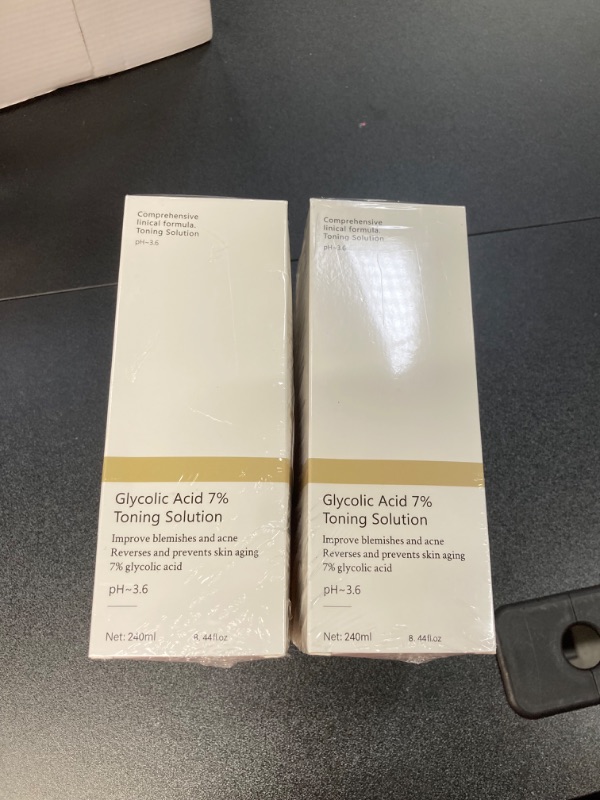 Photo 2 of 2 PACK BUNDLE///2PCS Glycolic Acid 7% Toner, Glycolic Acid 7% Toning Resurfacing Solution, Facial Exfoliation Astringe Pores, Hydrates and Reduces Skin Blemishes (100ML)