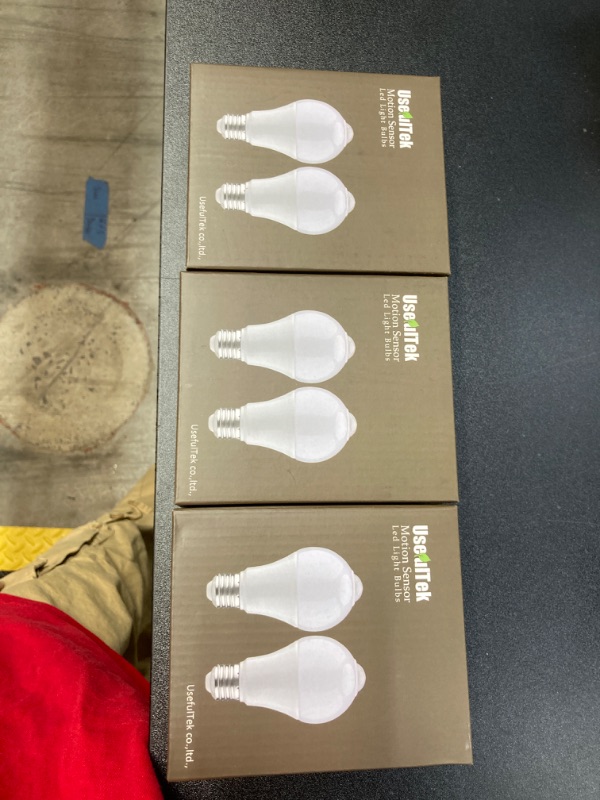Photo 1 of 3 PACK BUNDLE///USEFULTEK LED Motion Sensor Light Bulbs-E26 Base Motion Sensor Outdoor Light Bulbs,Auto on/Off LED Security Smart Bulbs,9W(80W Equivalent),(2 Pack) 6000k Cool White 9.0 Watts