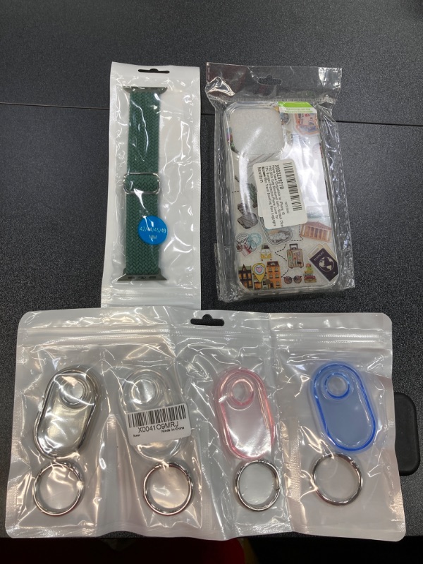 Photo 1 of MISC TECH BUNDLE///IPHONE CASE, APPLEWATCH BAND AND AIRTAG HOLDERS