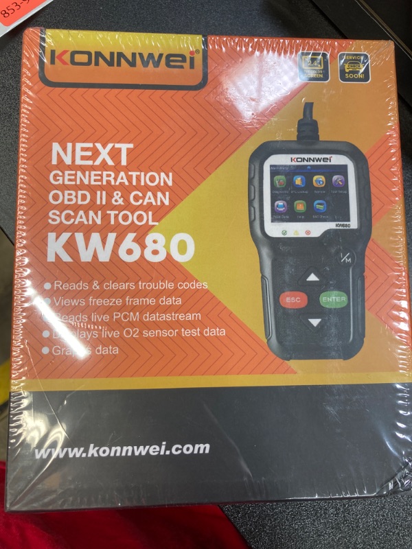 Photo 2 of KONNWEI OBD2 Diagnostic Tool Car Code Reader KW680 Enhanced Check Engine Light Scan Tool OBD II Scanner for Cars After 1996 (KW680)