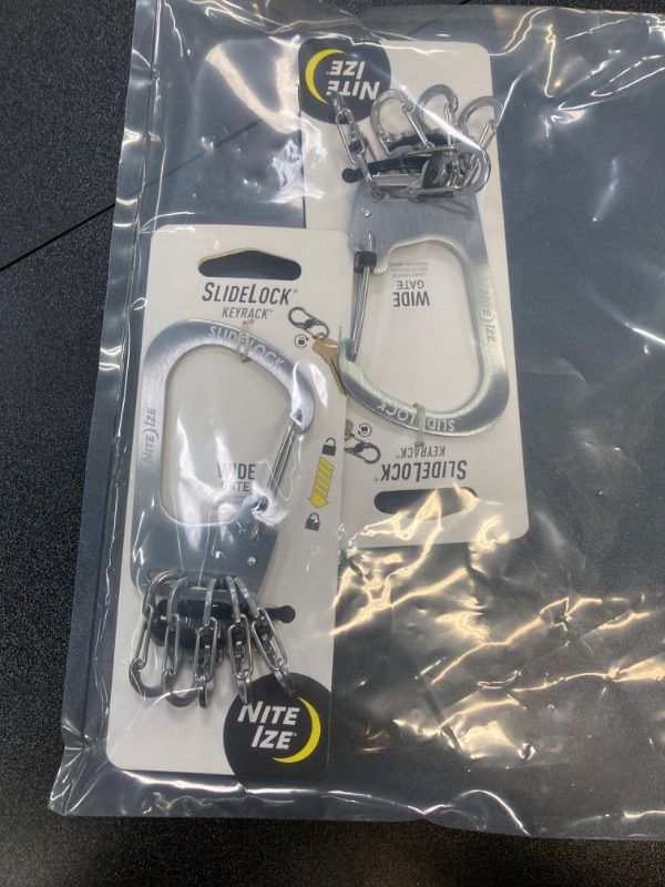 Photo 2 of 2 PACK BUNDLE///Nite Ize SlideLock 2.4 in. D Stainless Steel Silver Carabiner Key Chain