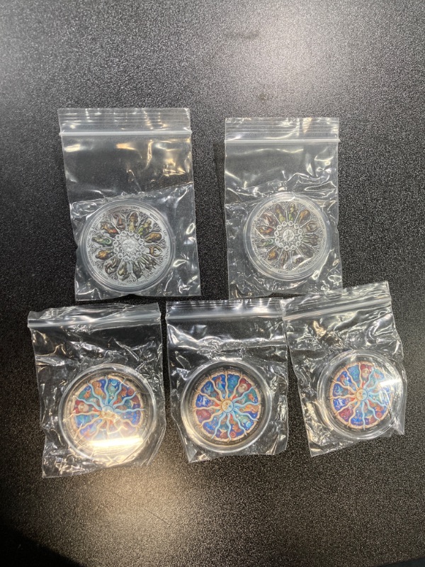 Photo 1 of 5 PACK BUNDLE///Twelve Constellations Colorful Challenge Coin Zodiac Lucky Coin Good Luck Charm Sun God