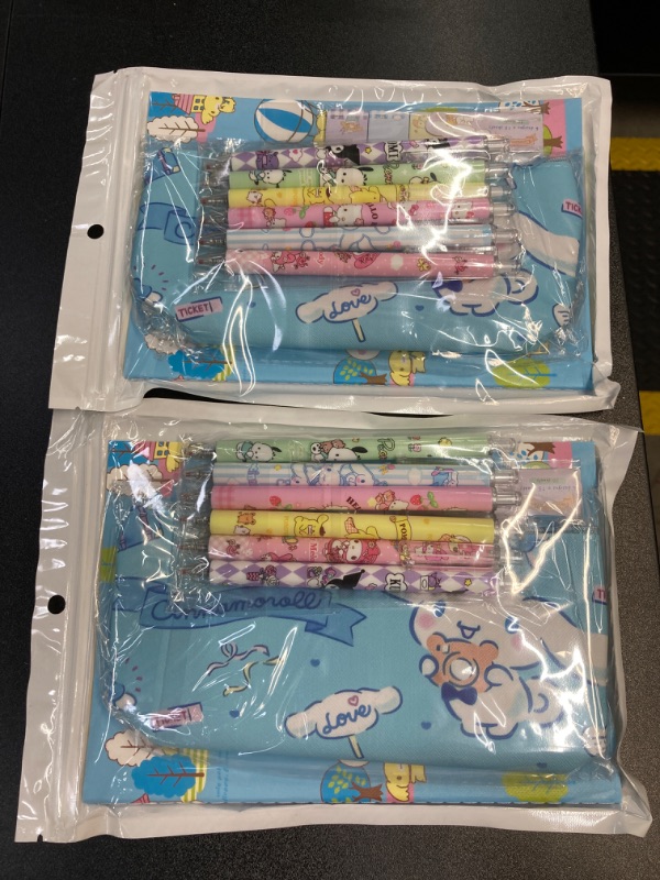Photo 1 of 2 PACK BUNDLE//Cinnamoroll School Supplies, Cinnamon Roll Stationery, Including Notebook Gel Pens Sticky Notes Pencil Cse