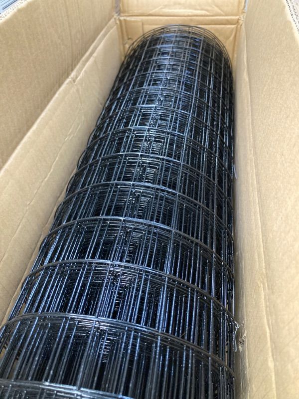 Photo 2 of 24'' x 50' 1.5inch Hardware Cloth 16 Gauge Black Vinyl Coated Welded Fence Mesh for Home and Garden Fence and Home Improvement Project