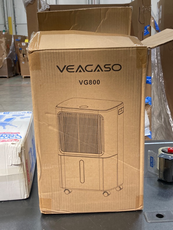 Photo 2 of Dehumidifier for Basement with Drain Hose Max 34 Pint, VEAGASO 2,500 Sq.Ft Dehumidifiers for Home, Large Room, Bathroom, Three Operation Modes, Intelligent Humidity Control, Dry Clothes, 24HR Timer