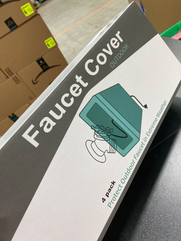 Photo 1 of 4 Pack Outdoor Faucet Covers for Winter,Foam Faucet Cover for Winter Freeze Protection,Reusable Outdoor Hose Cover,Spigot Covers Winter Insulated