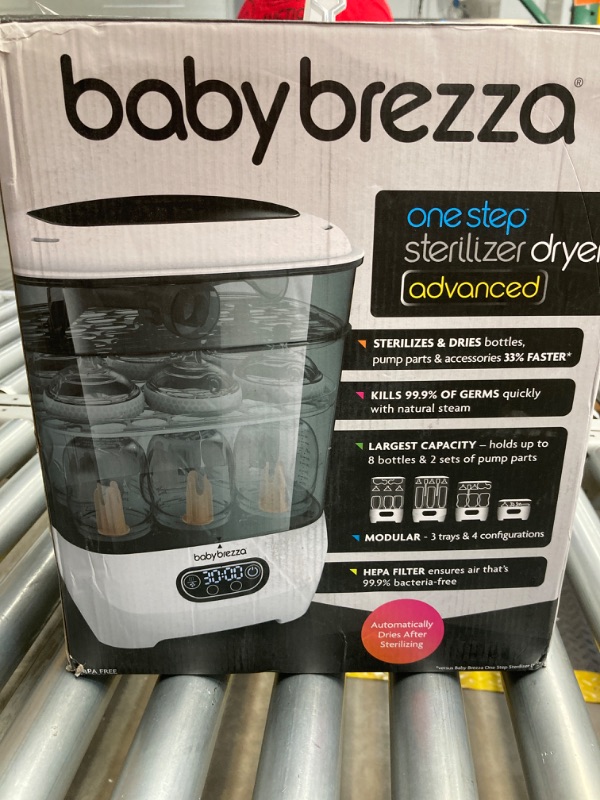 Photo 5 of Baby Brezza Baby Bottle Sterilizer and Dryer Advanced – Electric Steam Sterilization Machine – Universal Sterilizing for All Bottles: Plastic + Glass + Pacifiers + Breast Pump Parts - HEPA Filtration