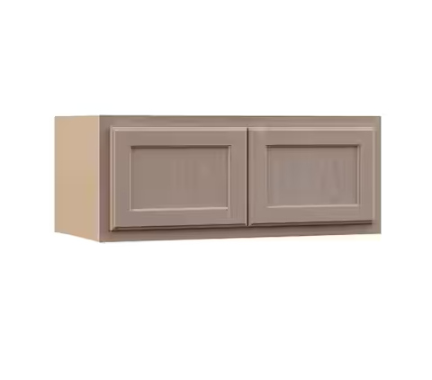 Photo 1 of 30 in. W x 12 in. D x 12 in. H Assembled Wall Bridge Kitchen Cabinet in Unfinished with Recessed Panel
