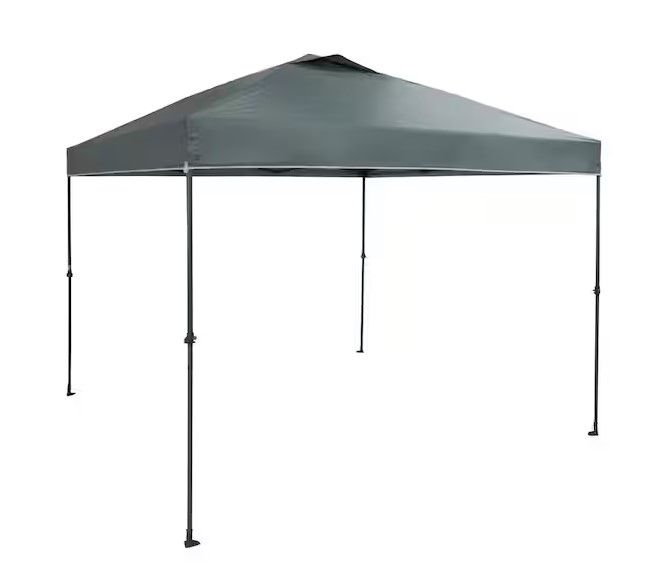 Photo 1 of 10 ft. x 10 ft. Grey Instant Canopy Pop Up Tent