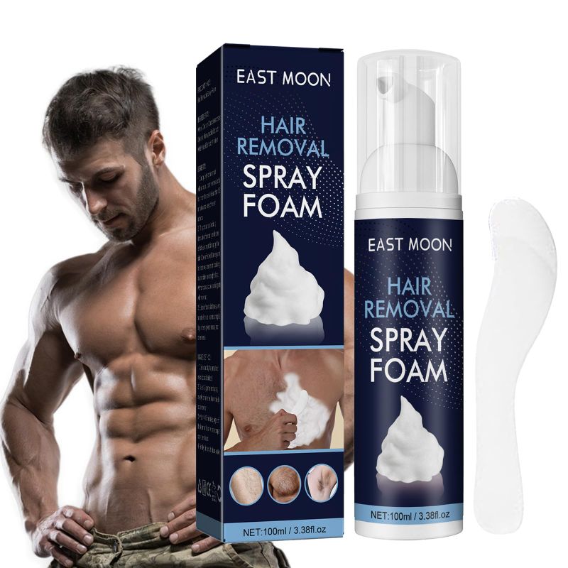 Photo 1 of *** BUNDLE X 2 *** Hair Removal Spray Foam for Men, No Irritation Hair Removal, Safe Hair Depilatory for Male underarm, Chest, Back, Legs, Suitable For All Skin Types