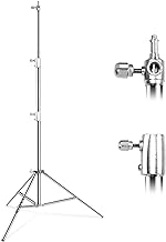 Photo 1 of Stainless Steel Heavy Duty Photography Tripod Light Stand, 9.19 Feet/2.8m Studio Lighting Tripod for Speedlight, Strobe Light, Softbox, Umbrella 9.19 Ft/2.8 M Stainless steel tripod