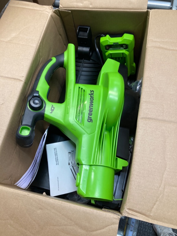 Photo 2 of Greenworks 40V Brushless Blower / Vacuum (505CFM / 230MPH), 5.0Ah Battery and Charger Included Blower / Vac (5.0Ah) Gen 2