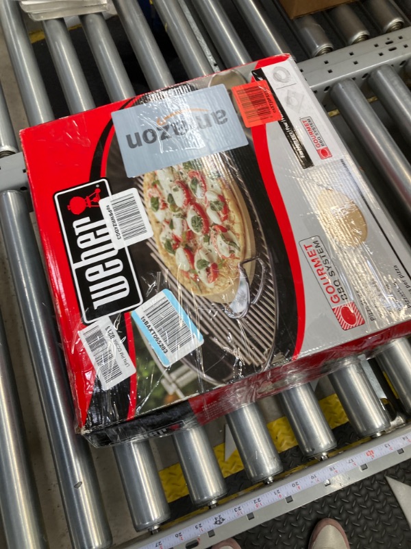 Photo 3 of Weber Gourmet BBQ System Pizza Stone with Carry Rack,16.7" Long