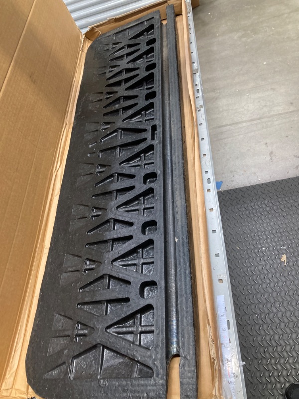 Photo 2 of 1.5" Threshold Ramp Heavy Duty Rubber Curb Ramp 1102 lbs Wheel Chair Ramp Anti-Slip Cuttable for Doorway Driveway Indoor Outdoor Use with 1 Channel Weigh 16lbs