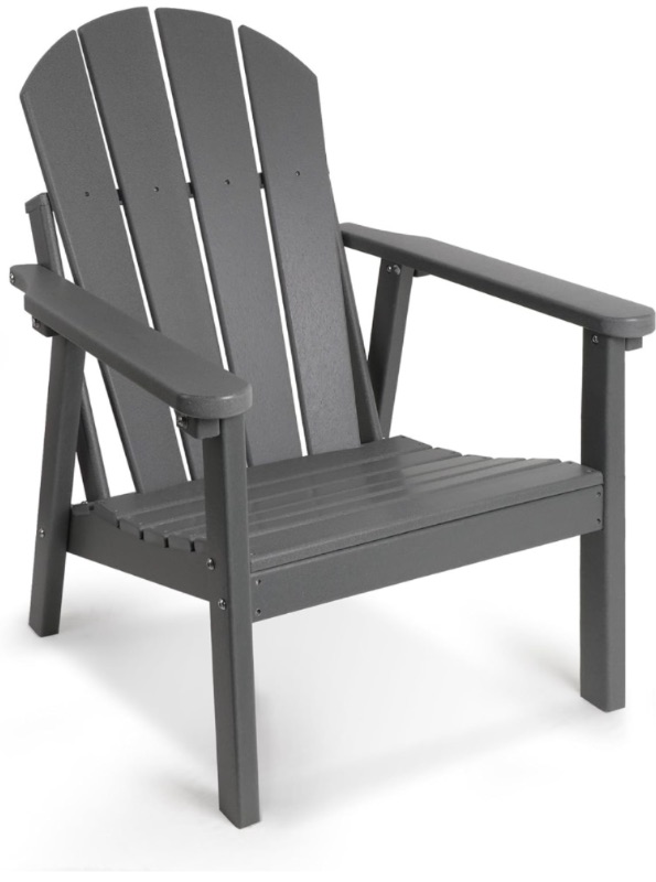 Photo 1 of Adirondack Chair, HDPE All Weather Adirondack Chairs, Fire Pit Chairs, Patio Chairs, Lawn Chairs. Perfect for Porch, Patio, Poolside, Deck.