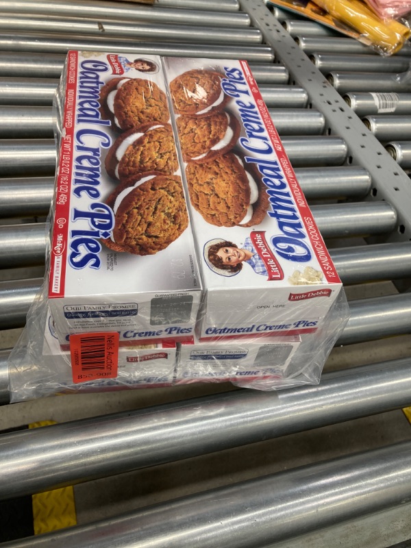 Photo 2 of *** BUNDLE X 4 *** Little Debbie Oatmeal Creme Pies, 12 Individually Wrapped creme pies, 16.2 Ounces, Pack of One (1) BEST BY MAY /20/24