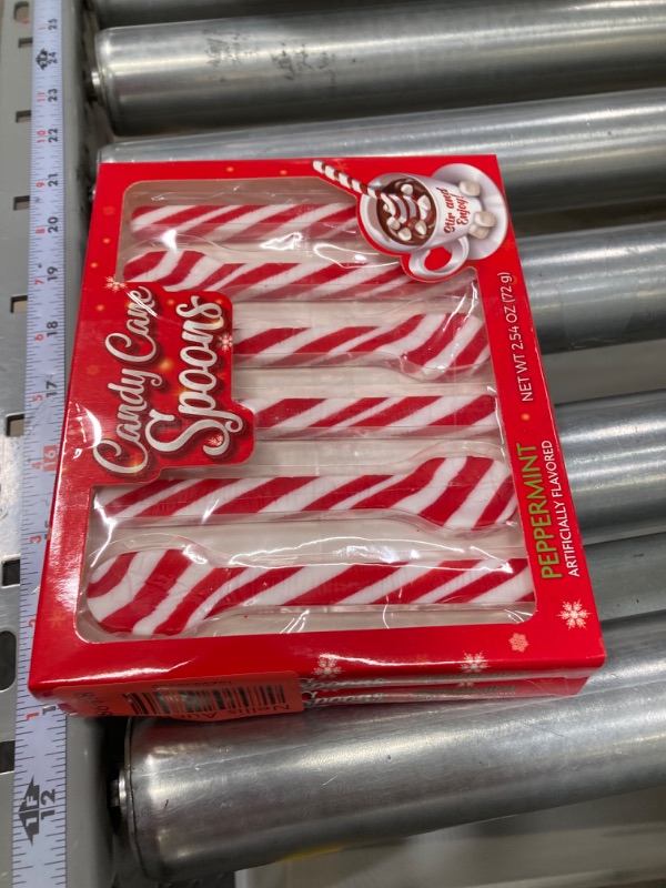 Photo 2 of *** BUNDLE X 2 *** Candy Cane Peppermint Spoons, Edible Spoon for Hot Chocolate and Coffee, Individually Wrapped Christmas Party Favors, 6 Count 25/06/05