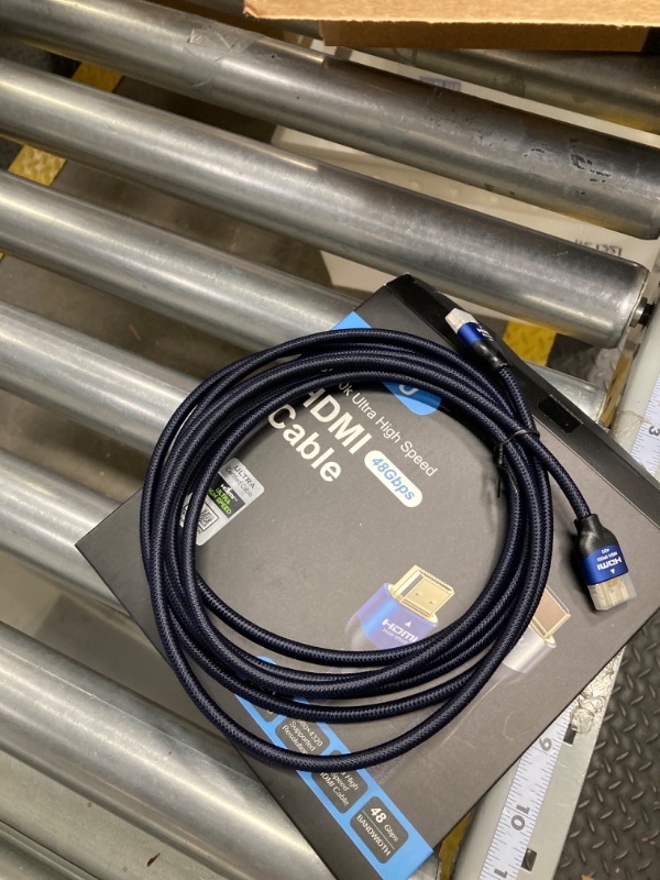 Photo 2 of TISOFU?Ultra Certified 10K 8K HDMI Cable 10FT: HDMI 2.1 Cables 48Gbps High Speed Premium Braided Cord 8K@60Hz 4K@120Hz 4K@144Hz HDCP 2.2&2.3 CL3 ARC eARC for HD/HDR/HDTV 10ft Blue