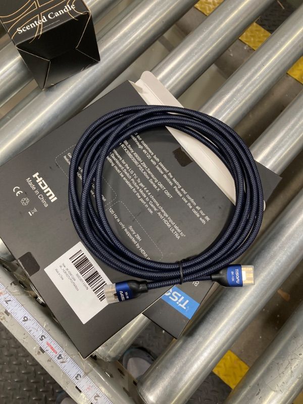 Photo 2 of TISOFU?Ultra Certified 10K 8K HDMI Cable 10FT: HDMI 2.1 Cables 48Gbps High Speed Premium Braided Cord 8K@60Hz 4K@120Hz 4K@144Hz HDCP 2.2&2.3 CL3 ARC eARC for HD/HDR/HDTV 10ft Blue