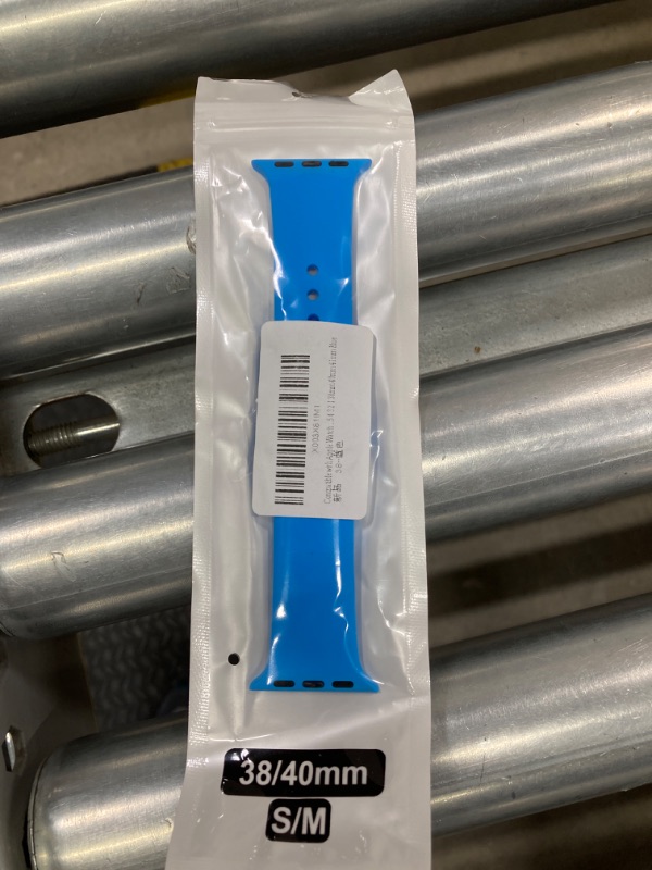 Photo 2 of Compatible with Apple Watch Silicone Sport Band for Series SE 8 7 6 5 4 3 2 1 38mm 40mm 41mm 42mm 44mm 45mm Blue 38/40/41mm