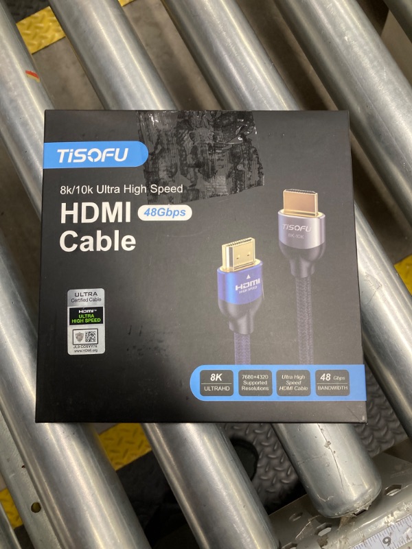 Photo 3 of TISOFU?Ultra Certified 10K 8K HDMI Cable 10FT: HDMI 2.1 Cables 48Gbps High Speed Premium Braided Cord 8K@60Hz 4K@120Hz 4K@144Hz HDCP 2.2&2.3 CL3 ARC eARC for HD/HDR/HDTV 10ft Blue