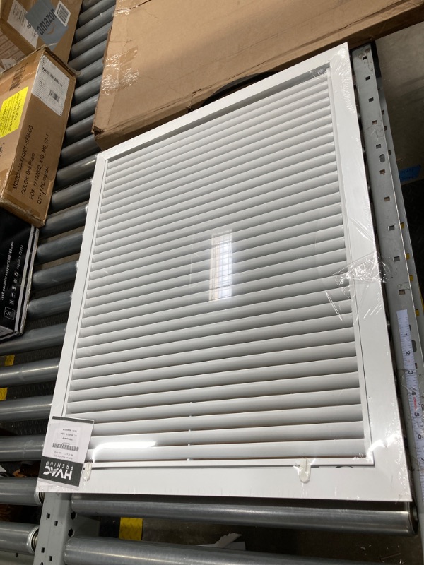 Photo 2 of 20" X 25" Aluminum Return Filter Grille - Easy Airflow - Linear Bar Grilles [Outer Dimensions: 21.75w X 26.75h] 20 X 25