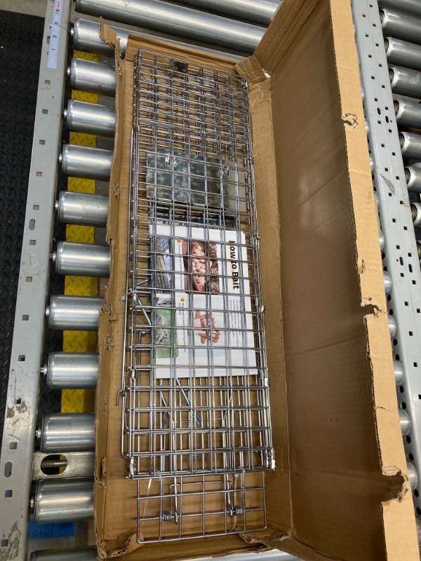Photo 1 of 17.3" Heavy Duty Squirrel Trap, Folding Live Small Animal Cage Trap, Humane Cat Traps for Stray Cats, Rabbits, Raccoons, Skunks, Possums and More Rodents, Catch and Release