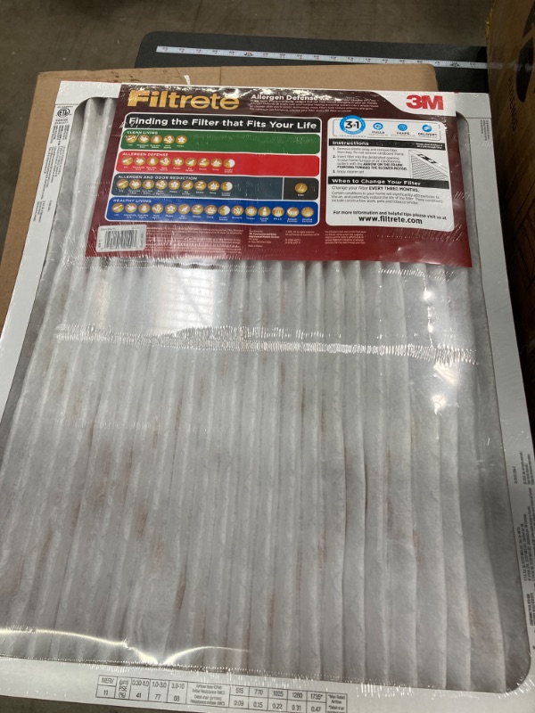 Photo 3 of 3M Filtrete Allergen Defense Filter AD03-2PK-6E-NA, MPR 1000, 20 in x