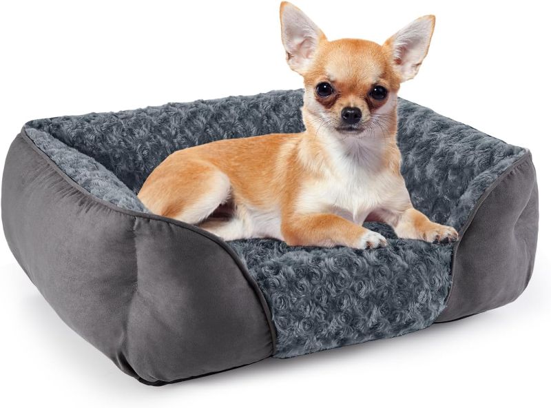 Photo 1 of Dog Bed for Small Dogs, Rectangle Durable Washable Puppy Bed, Orthopedic Dog Sofa Bed, Small