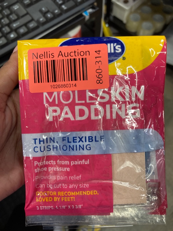 Photo 3 of 6 PACK BUNDLE//Dr. Scholl's Moleskin Padding Strips, 3 Strips // Thin, Flexible Cushioning & Pain Relief - Cut to Any Size - Doctor Recommended - Strip Size 4 1/8 Inches X 3 3/8 Inches New Packaging