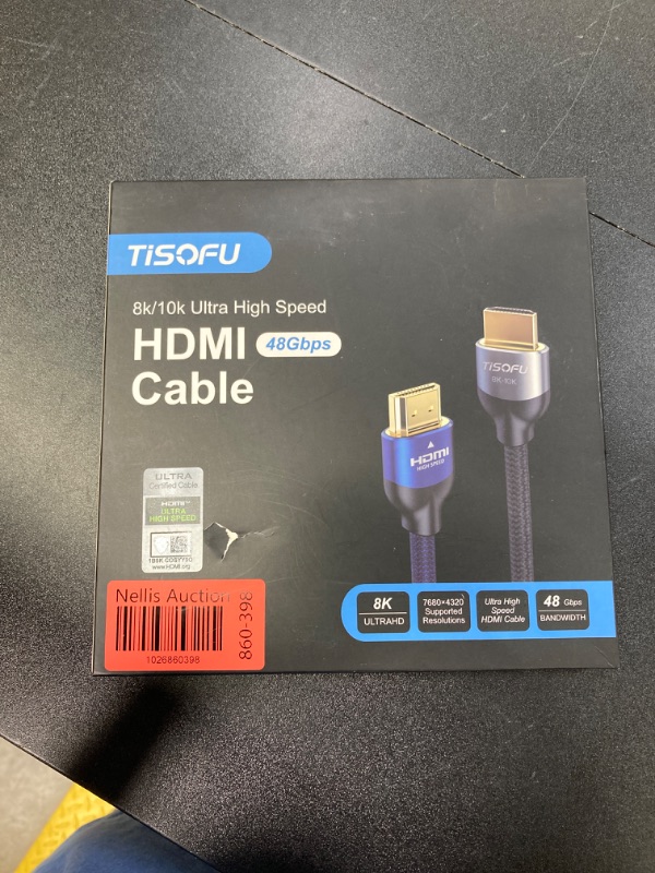 Photo 2 of TISOFU?Ultra Certified 10K 8K HDMI Cable 10FT: HDMI 2.1 Cables 48Gbps High Speed Premium Braided Cord 8K@60Hz 4K@120Hz 4K@144Hz HDCP 2.2&2.3 CL3 ARC eARC for HD/HDR/HDTV 10ft Blue