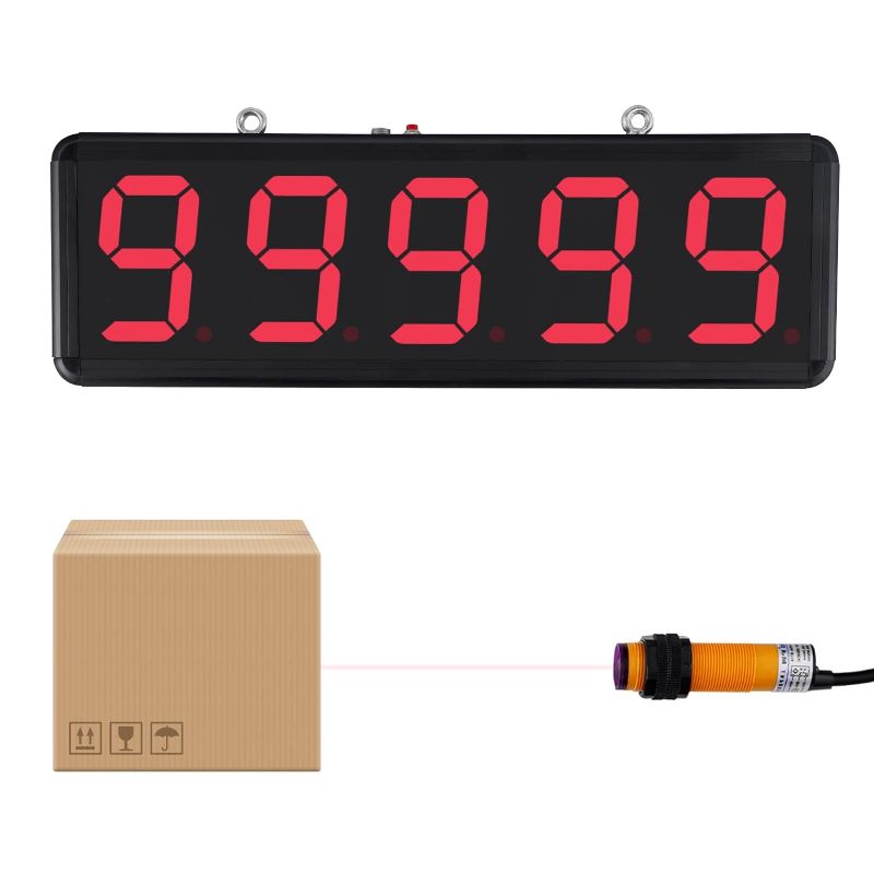 Photo 1 of Led Digital Counter Count Up to 99999 with Infrared Sensor Conveyor Counter People Visitor Counter 4in Red Number Display Counter for Factory Production Line 110-220V