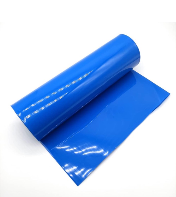 Photo 2 of 200mm(7.9in) Width PVC Heat Shrink Wrap Tube 18650 21700 26650 Lithium Battery DIY Battery Pack 3M(9.9ft) Length Blue