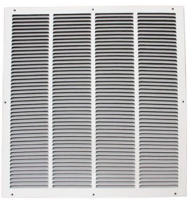 Photo 1 of 24 x 24 White Steel Return Air Grille HVAC Vent Cover Grill for Wall, Sidewall and Ceiling, Air Return Vent Covers, Outside Dimensions: 25.75"W x 25.75"H