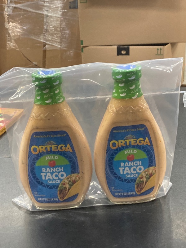 Photo 2 of 2 piece bundle! Ortega Taco Sauce, Ranch, Mild - 16 oz