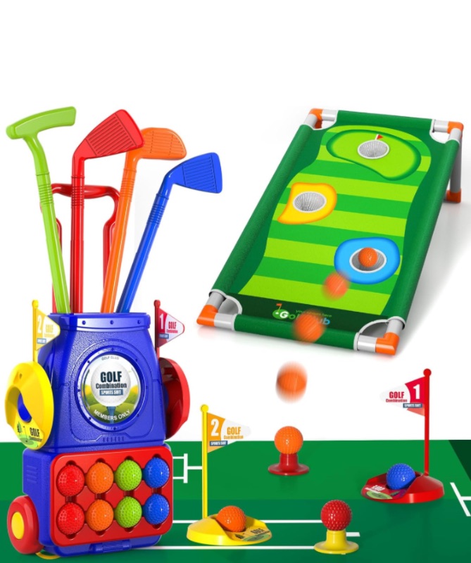 Photo 1 of Bennol Upgraded Kids Toddler Golf Set, Indoor Outdoor Outside Golf Toys Gifts for 3 4 5 Year Old Boys, 3 4 5 Year Old Boys Toys Birthday Gifts Ideas, Outdoor Golf Set Toys Game for Kids Boys
